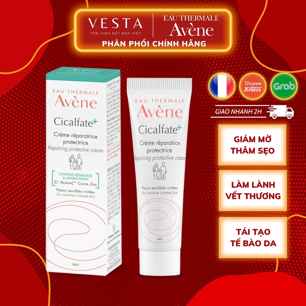 Kem Dưỡng Ẩm Avene Cicalfate Repair Cream - Kem Dưỡng Phục Hồi Da - Kem Tái Tạo Da Mặt  Avène Cicalfate