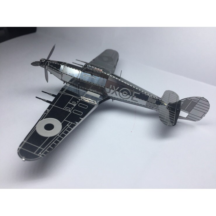 Mô Hình Lắp Ghép 3D Kim Loại Tự Ráp Máy Bay Tiêm Kích Hawker Hurricane Hoàng Gia Anh - Chưa Lắp
