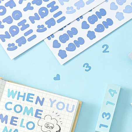 Sticker Confetti Bảng chữ cái