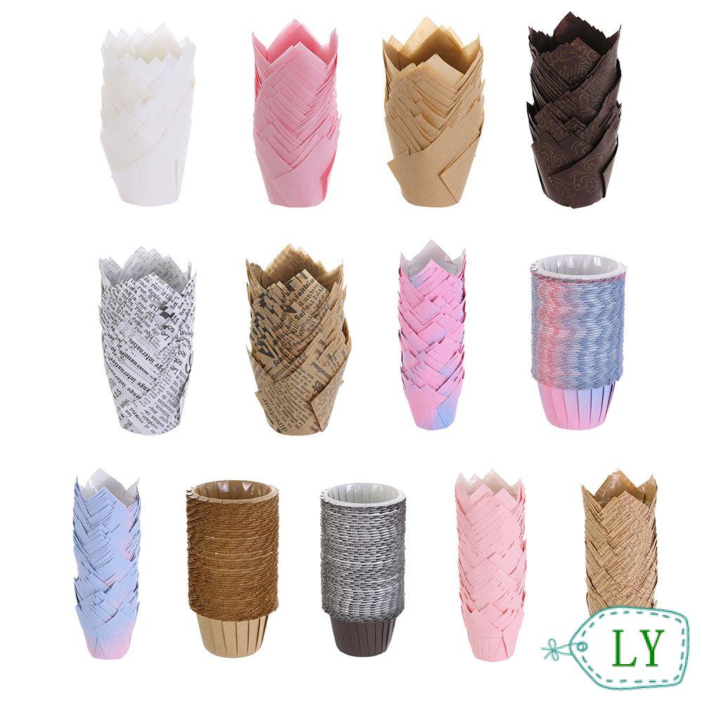Bộ 50 cái cốc giấy nướng bánh nướng xốp chống nhầy cho nhà bếp DIY