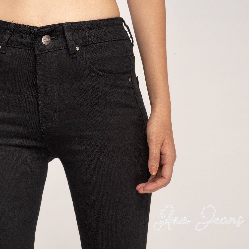 Quần Jean Đen Nữ Lưng Cao Skinny AAA JEANS