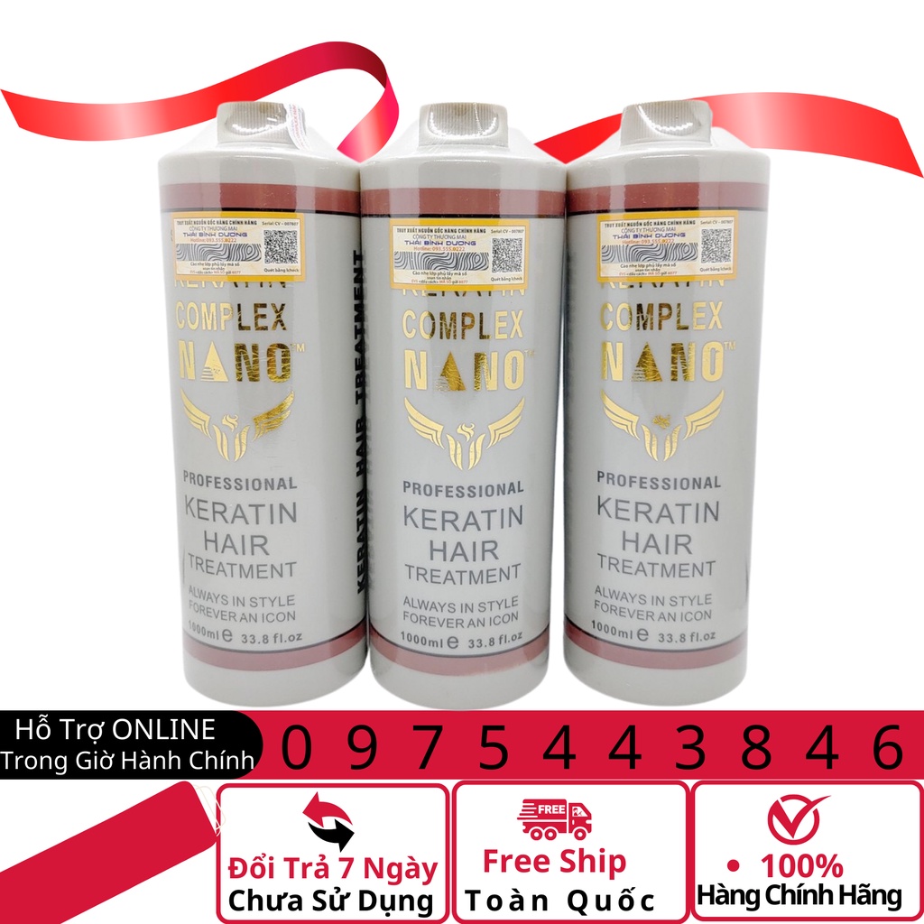 Hấp Tóc Keratin Nano Complex ( Hấp Nano Xám) - Chuyên Phục Hồi Tóc Nát, Cháy 1000ML