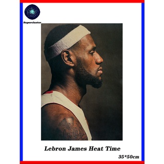 Nba Tranh Treo Tường In Hình Cầu Thủ Bóng Rổ Lebron James Kích Thước 35x50cm