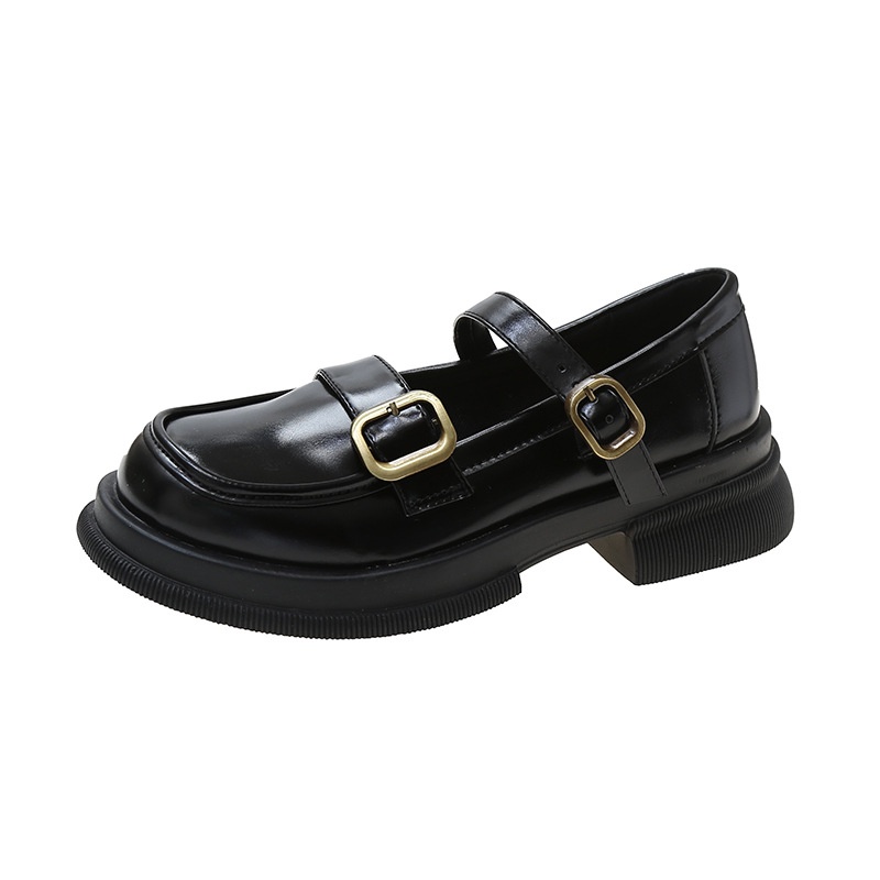 Giày da bít mũi IELGY phong cách retro Anh Quốc thời trang cho nữ