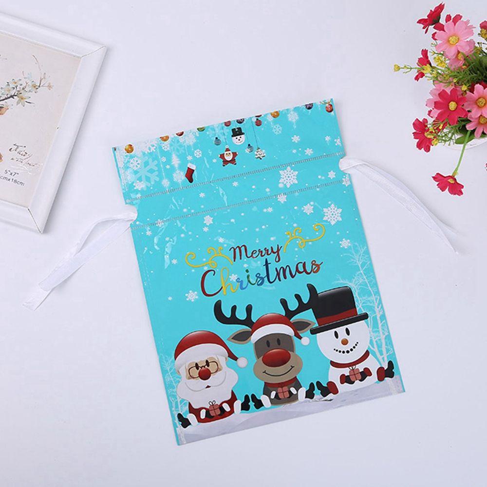 Set 5 Túi Giấy Nhôm Đựng Bánh Quy Họa Tiết Giáng Sinh