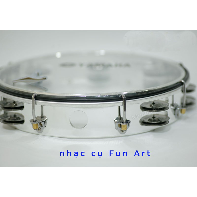 [SIÊU SALE] Trống lắc tay - Lục lạc gõ bo Inox Tambourine Yamaha MT6-102T (Trong)