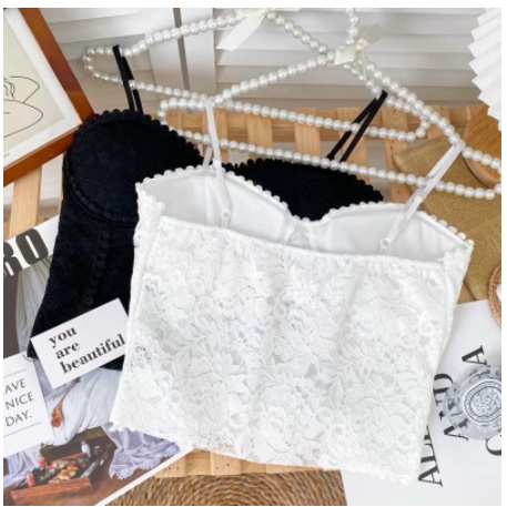 Áo bra hai dây cúp ngực sexxy, Áo lót kiểu đính viền 2 dây AS1873 - NhiNhi Shop