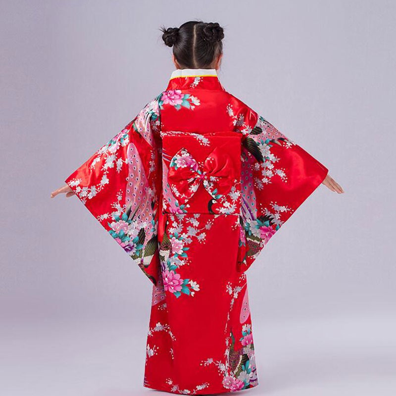Bộ Đồ Kimono Truyền Thống Nhật Bản In Họa Tiết Yukata Dành Cho Bé Gái | BigBuy360 - bigbuy360.vn