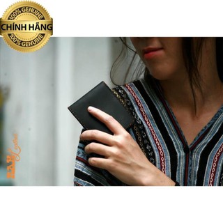 VÍ RAM MINI - DA BÒ ĐEN NHÁM (da bò thật) .