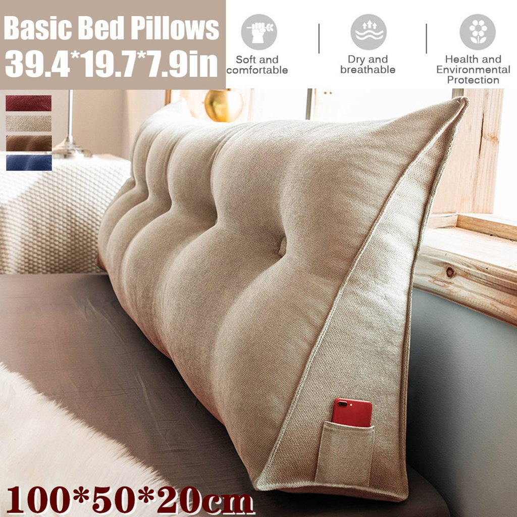 Tam Giác Wedge Lumbar Đọc Gối Ngủ Hỗ Trợ Tựa Lưng Bolster Đầu Giường Mềm Cho Đệm Ban Ngày 100X50X20Cm Trang Chủ Phò-168