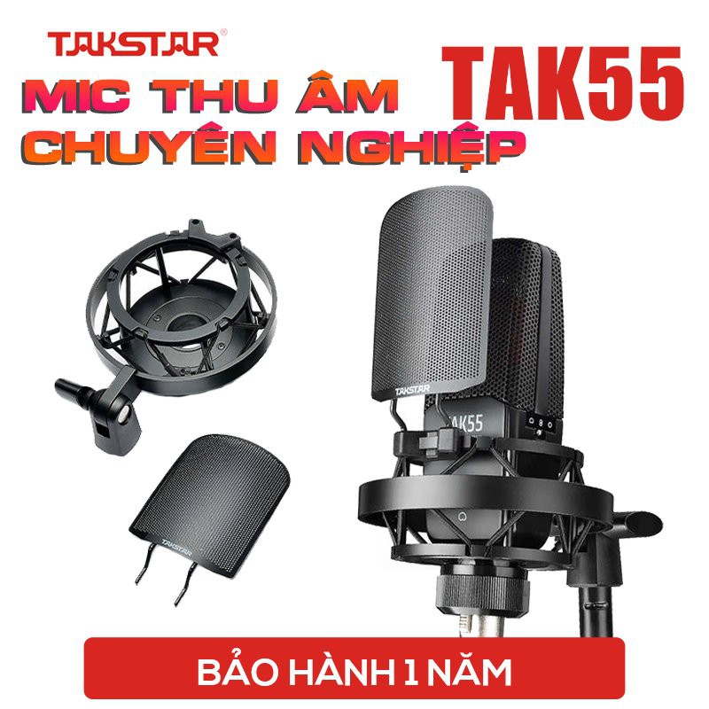 【Chính hãng】Mic thu âm chuyên nghiệp cao cấp Takstar TAK55 hát karaoke, livestream, bán hàng, micro