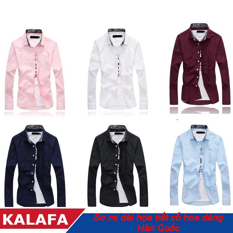 Bộ sưu tập sơ mi Hàn Quốc dài tay họa tiết cổ hoa | BigBuy360 - bigbuy360.vn