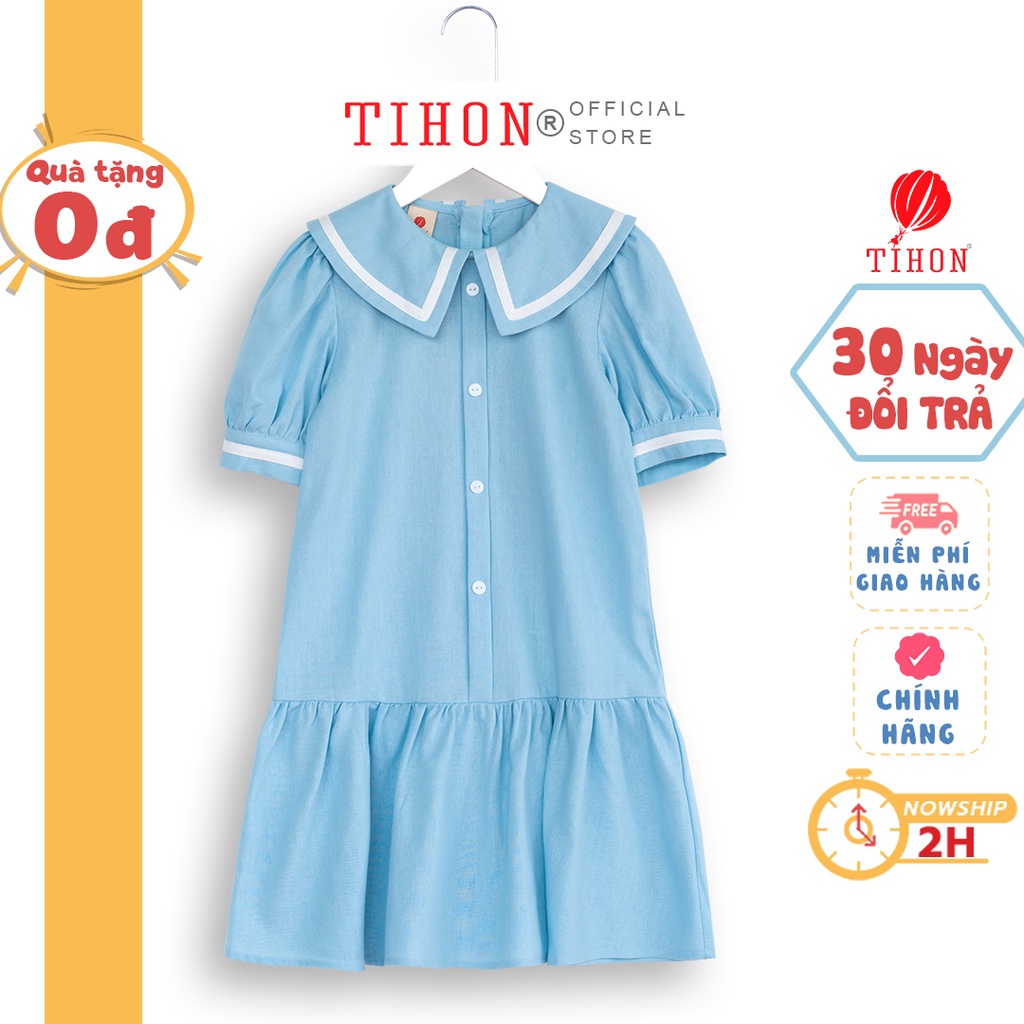 Váy bé gái TIHON cho bé từ 3 tuổi đến 12 tuổi chất liệu thoáng mát thiết kế điệu đà VT0750117