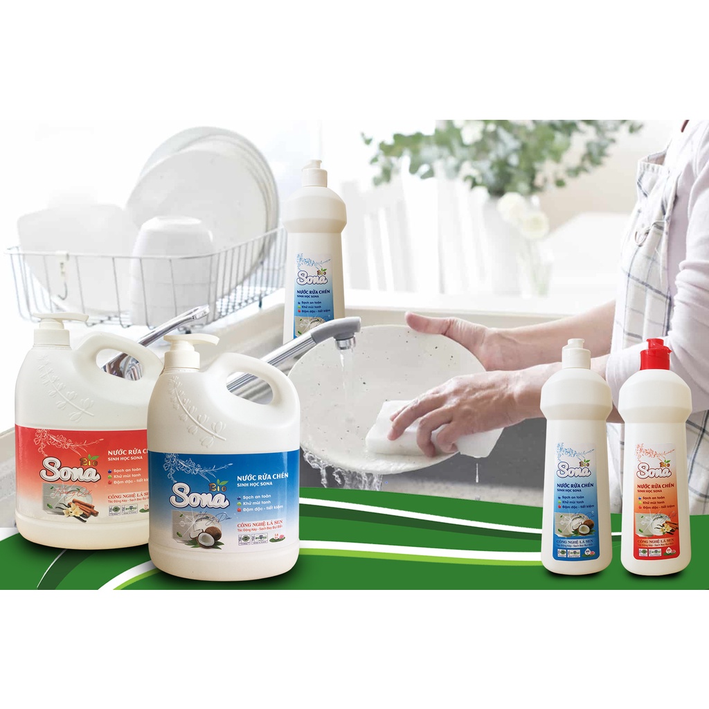 Dầu rửa chén/bát sinh học SONA 800g