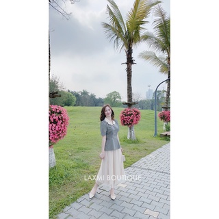 Chân váy dập ly 2 lớp - m499 - laxmi boutique