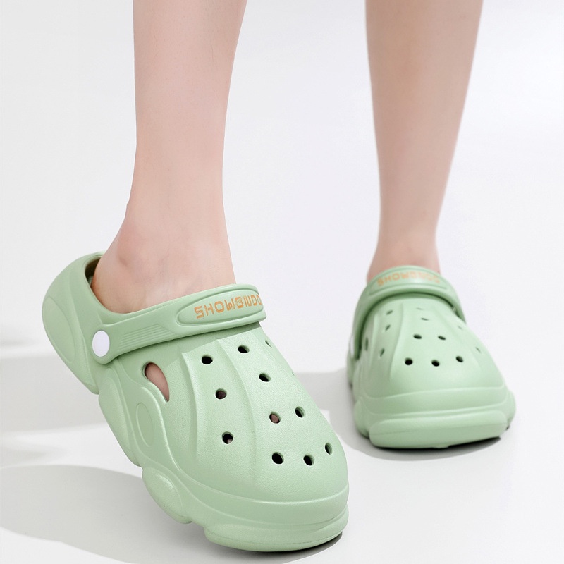 Sticker crocs Shoe Decoration for crocs đế caoDép Crocs Chống Trượt Thiết Kế Đục Lỗ Thời Trang Đi Biển Cho Nữ