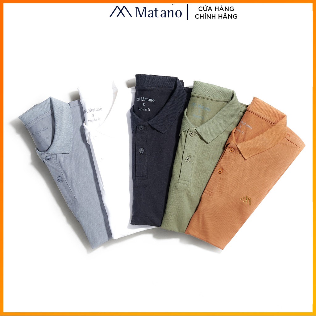 Áo polo nam trơn basic đẹp MATANO - Áo thun nam có cổ trụ bẻ, vải cá sấu cotton cao cấp chính hãng hàng hiệu giá rẻ 023