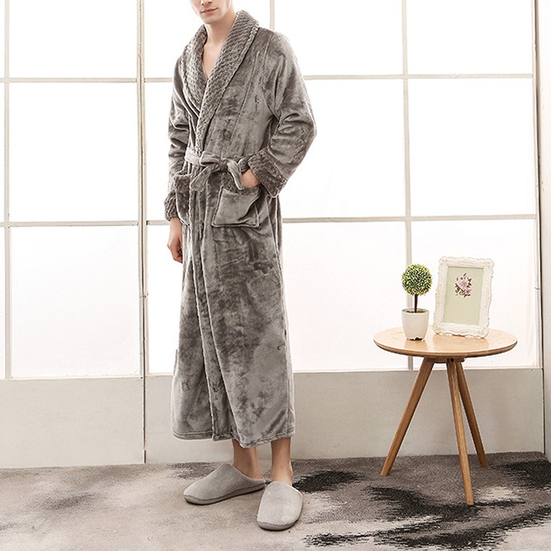 Áo choàng tắm vải lông cừu san hô dày 6 màu thời trang mùa đông cho nữ | BigBuy360 - bigbuy360.vn