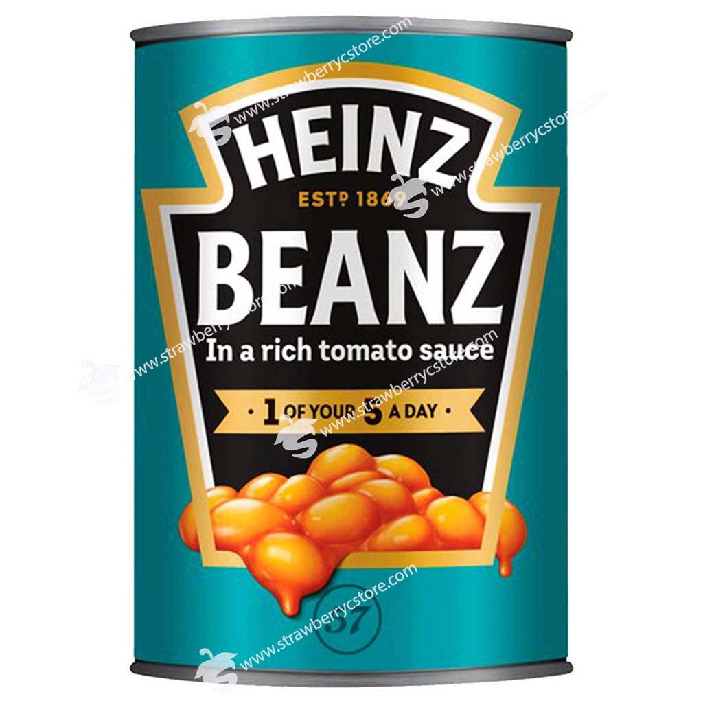 Đậu Hầm Sốt Cà Chua Đóng Hộp Heinz Beanz in a Rich Tomato Sauce, Lon 415g, Lốc 6 Lon