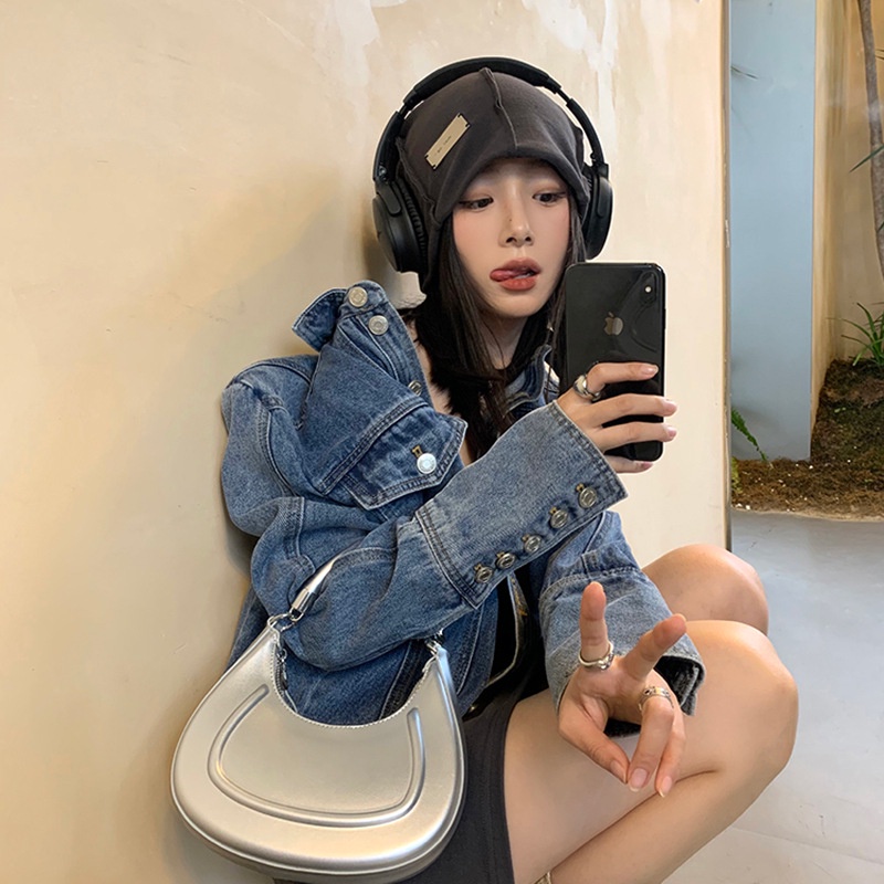 Mũ Lưỡi Trai Màu Trơn Họa Tiết Biển Báo Cá Tính Cho Nữ Ốp