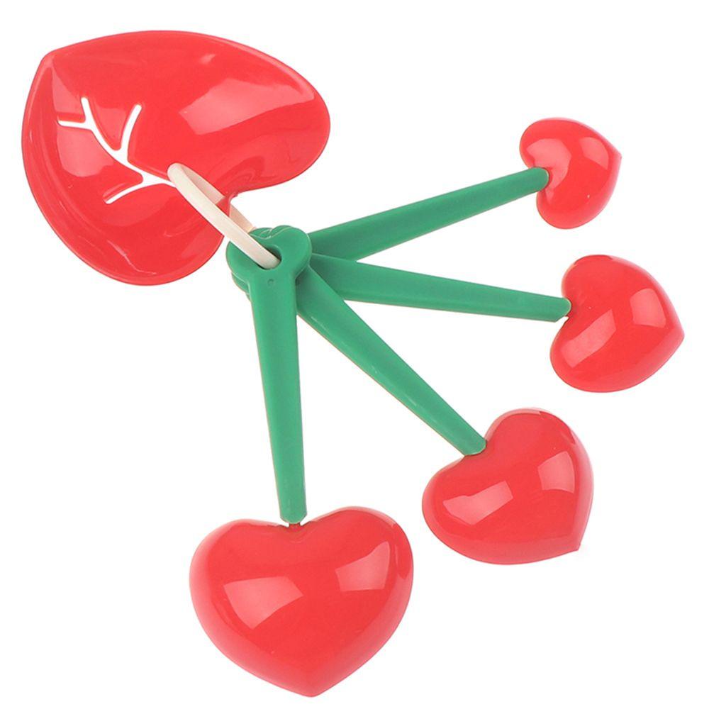 JARRED Set 5 Muỗng Đo Lường Hình Trái Tim Đa Năng Tiện Dụng