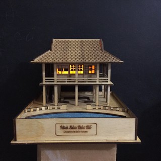 Mô hình nhà sàn Bác Hồ 18 x 17 x15cm
