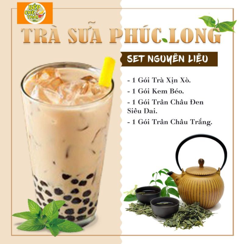 SET NGUYÊN LIỆU TRÀ SỮA_PHÚCLONG_THAIXANH_THÁI ĐỎ