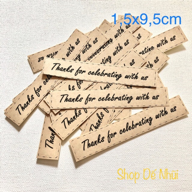 50 Nhãn Dán Sticker “THANKS FOR CELEBRATING WITH US”