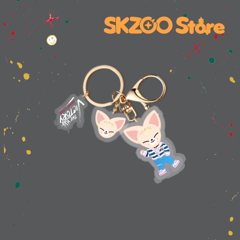 Móc Khóa Hình Hoạt Hình Bằng Acrylic Hai Mặt Dễ Thương Cho Bé