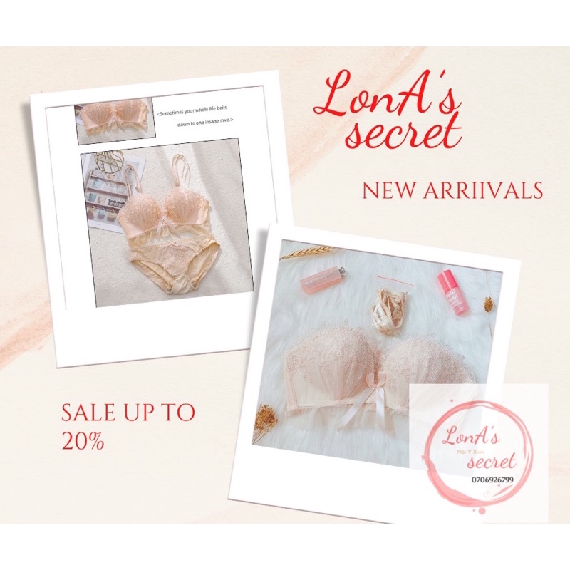 Bộ lót ren cúp ngực
