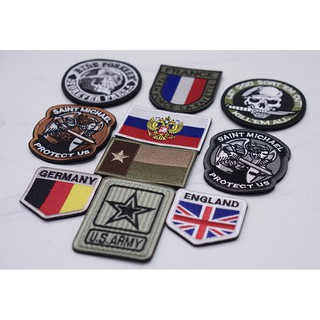 Miếng patch dán logo vải thêu.