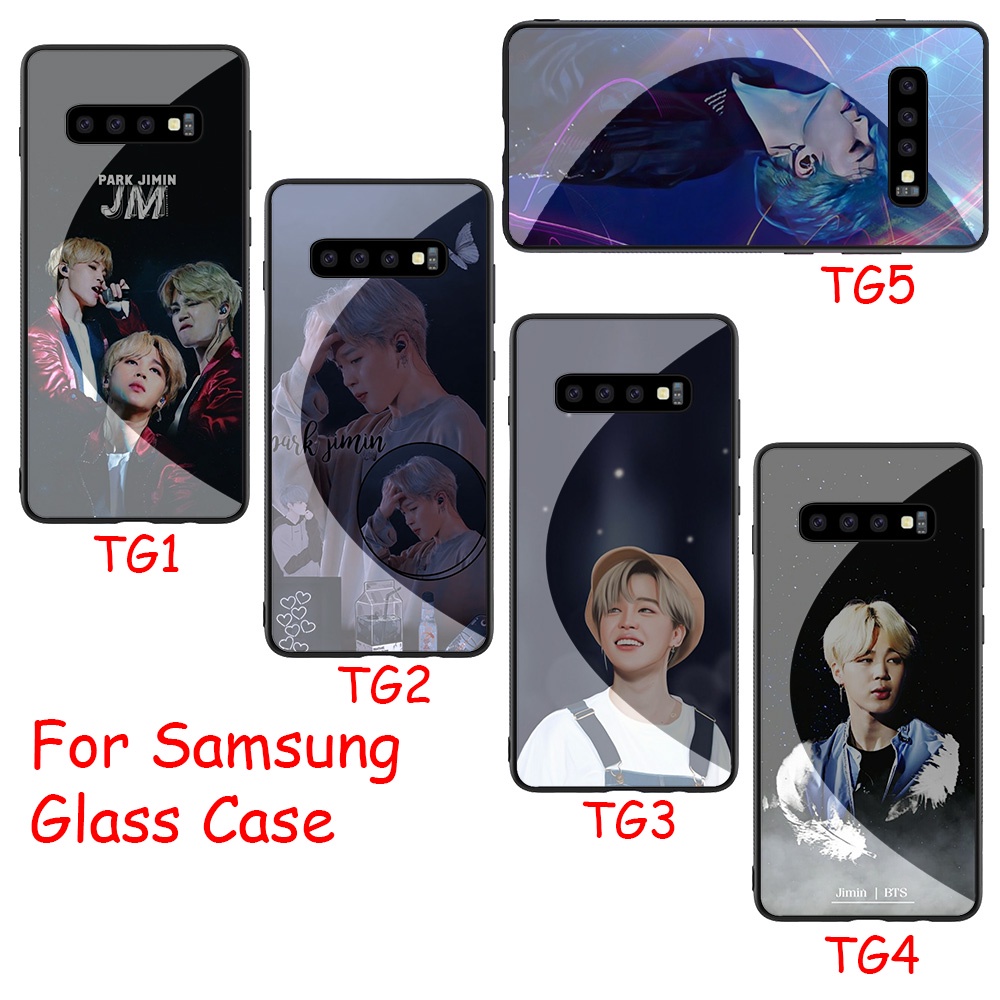 Ốp điện thoại kính cường lực viền mềm in hình Bangtan Boys cho Samsung Galaxy Note 8 9 S7 Edge S8 S9 S10 S20 Plus PZ23