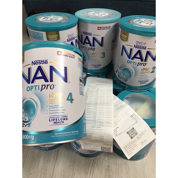 Sữa nan Nga mát phát triển toàn diện cho bé từ sơ sinh, số 1,2,3,4. 800g