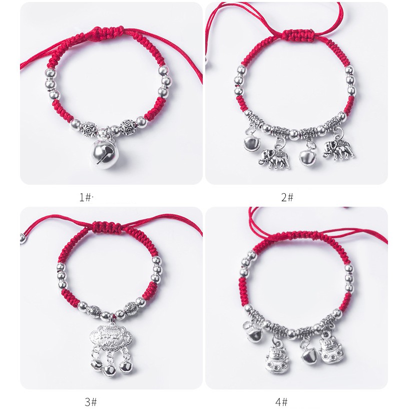 Lắc tay nữ vòng tay bện chỉ đỏ tỳ hưu cầu may mắn, trường thọ đính hạt phong cách Hàn Quốc 11 mẫu S151 | BigBuy360 - bigbuy360.vn