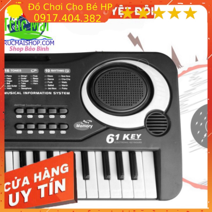 [SIÊU SALE] Đàn Piano Electronic Keyboard 61 Phím Kèm Mic Cho Bé ✅  Đồ Chơi Trẻ Em HP