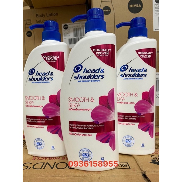 Dầu gội Head and Shoulder suôn mềm óng mươt Thái Lan 850ml