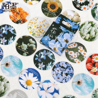 Bộ 45 sticker hàn quốc các loài hoa dán trang trí e93