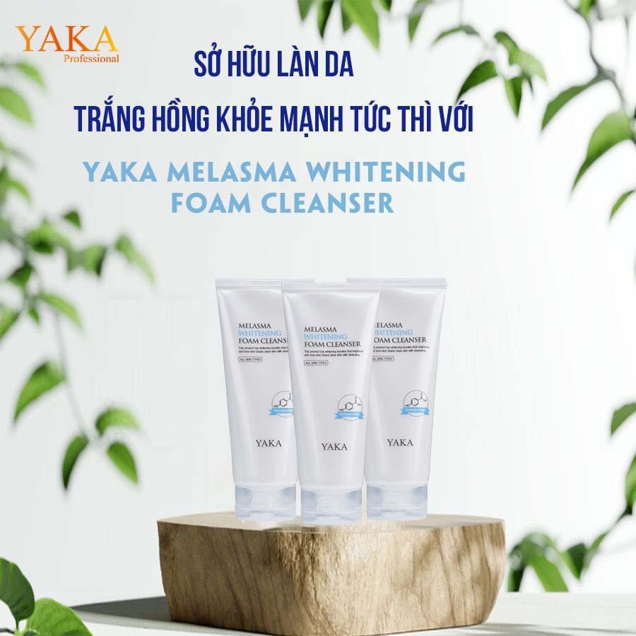 Sữa rửa mặt sáng da mờ nám YAKA Melasma Whitening Foam Cleanser 150ml