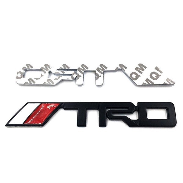 Decal 3d trd bằng kim loại mạ chrome trang trí xe toyota chuyên dụng