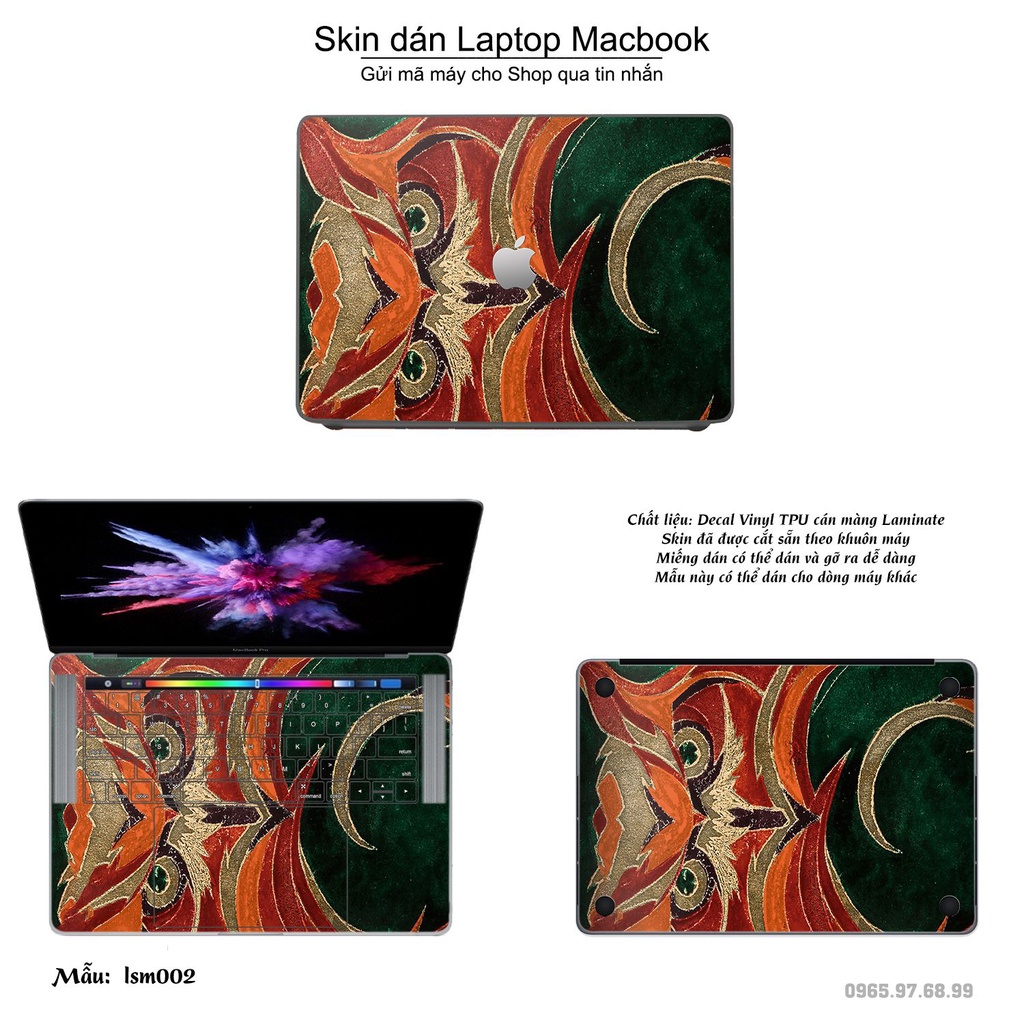 Skin dán Macbook mẫu Athena Noctua - Linh Vật Của Trí Tuệ - lsm002 (đã cắt sẵn, inbox mã máy cho shop)