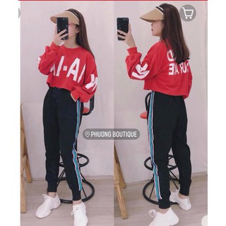 [XẢ KHO] QUẦN JOGGER KẺ SỌC NỮ
