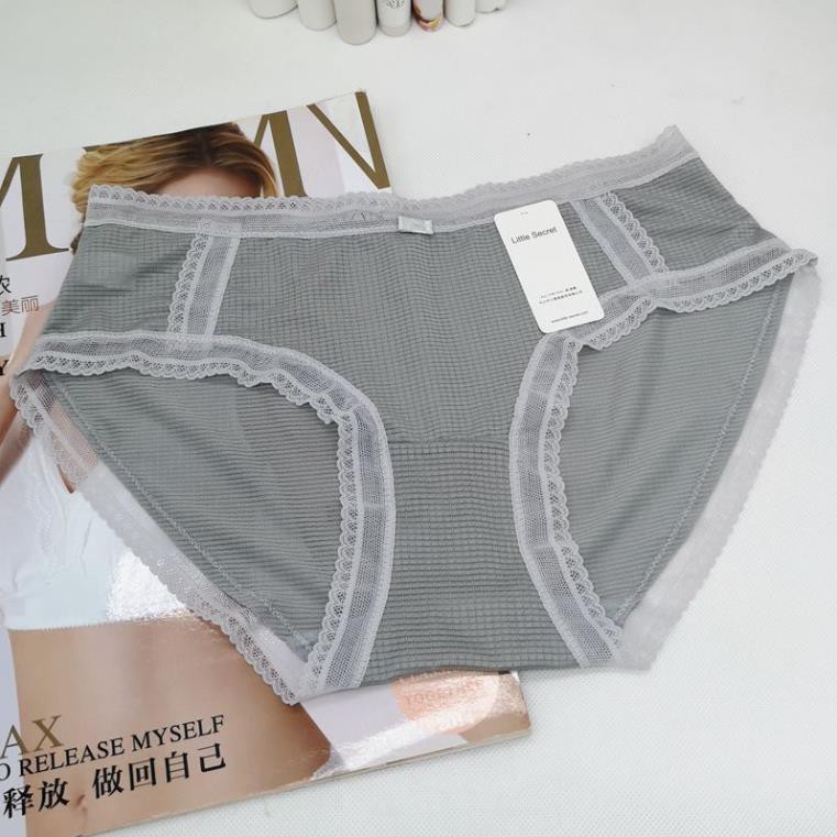 Quần lót thun kẻ viền ren cao cấp M5090