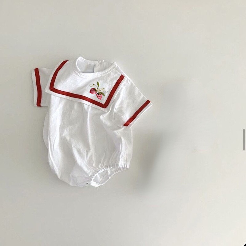 Bộ Áo Liền Quần Tay Ngắn In Họa Tiết Hoạt Hình Dễ Thương Thời Trang Mùa Hè Cho Bé