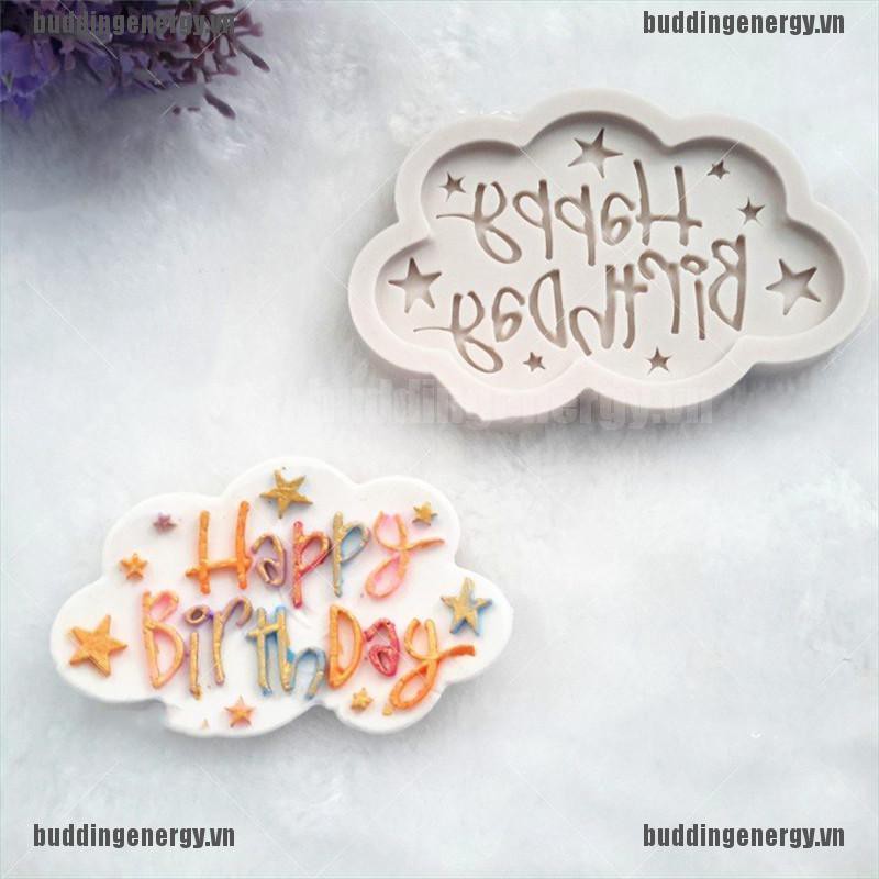 Khuôn Silicon Dùng Trang Trí Bánh Kem Hình Chữ Happy Birthday