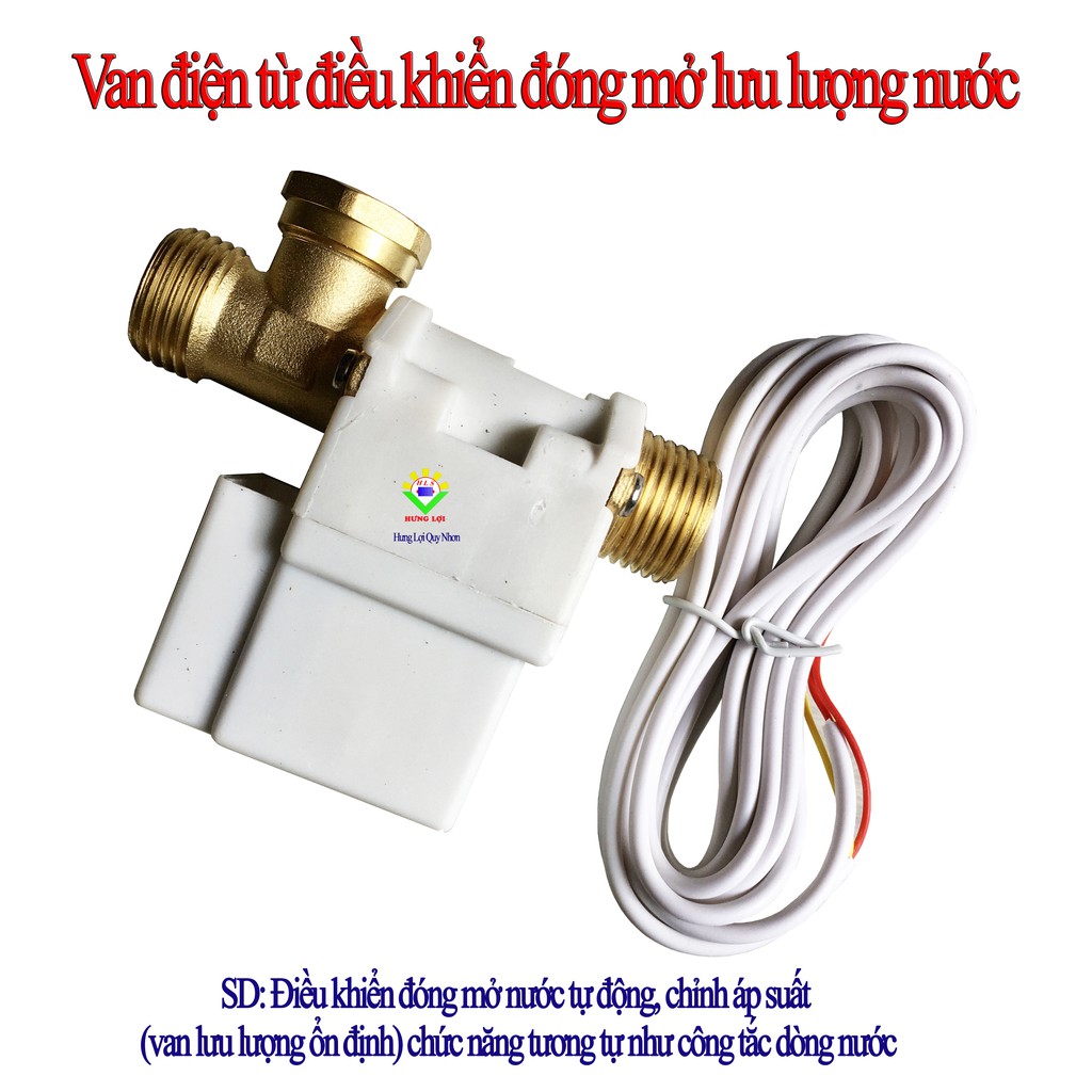 Van Điện Từ điều khiển đóng mở Lưu Lượng Nước DC12V Thường Đóng