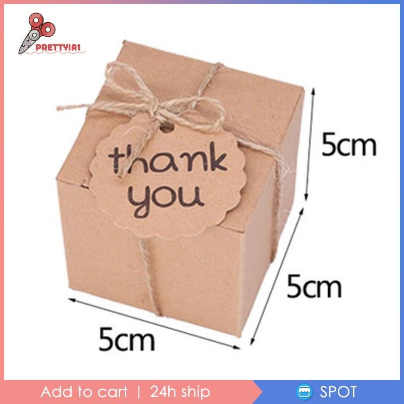 [Prettyia1] Hộp Giấy Kraft Đựng Kẹo Quà Tặng Sinh Nhật Đám Cưới Hình Gối