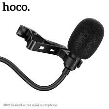 Microphone Mini Hoco Di02 Kẹp Áo Chính Hãng Có Màng Lọc Tạp Âm 5.0 - Hàng Chính Hãng