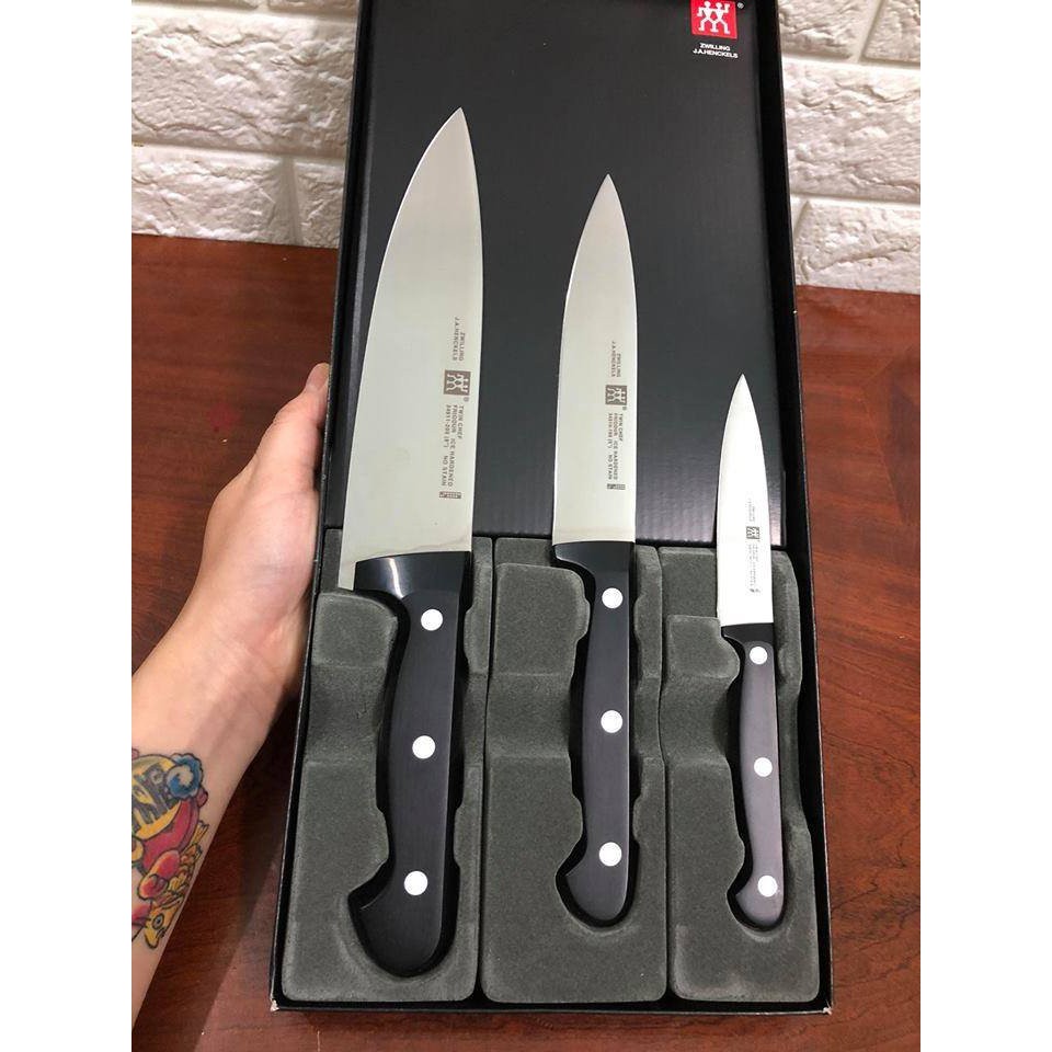 Set 3 dao thái Zwilling Twin Chef thái cực sắc và ngọt [nhập Đức chính hãng]