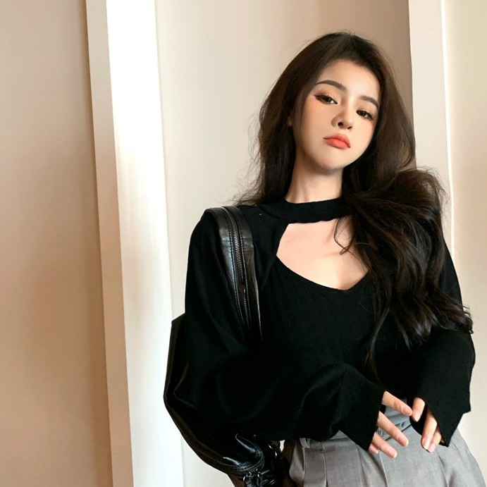 Áo Len Chui Đầu Cổ Tròn Cá Tính Thời Trang Dễ Phối Đồ Nhiều Màu Tùy Chọn