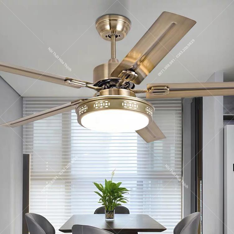(Bảo hành 5 năm) Quạt trần đèn led cánh thép, động cơ đồng, đảo 2 chiều , 3 chế độ, HT-506R | BigBuy360 - bigbuy360.vn